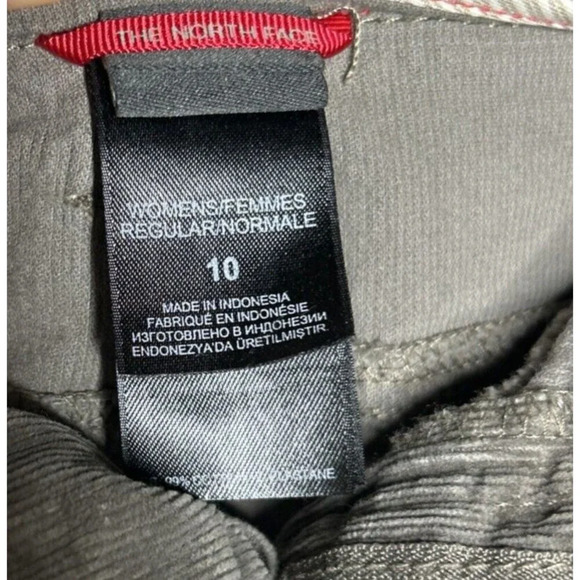 The North Face Corduroy Mini Skirt Gray Color Pockets Zipper Slit Size 10 - Picture 3 of 8